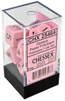 Polyhedral 7-Die Set - Pastel Pink/Black