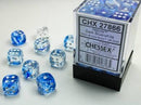 12mm d6 Dark Blue/White Dice Block™ (36 dice)