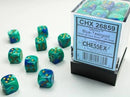 12mm d6 Blue-Teal/Gold Dice Block™ (36 dice)