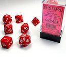 Polyhedral 7-Die Set - Red/White