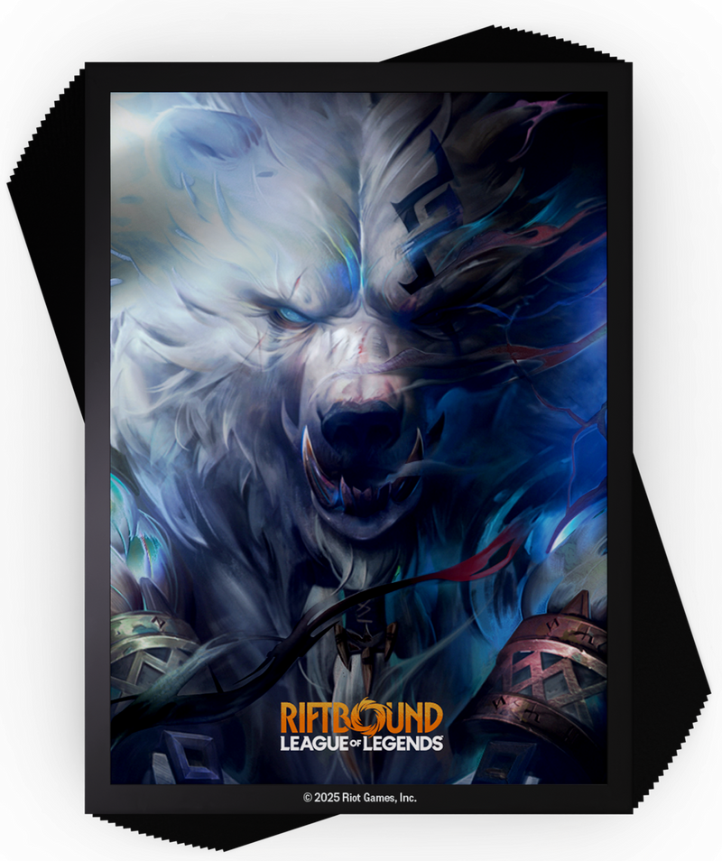 RIFTBOUND LEAGUE OF LEGENDS TCG ORIGINS ART SLEEVES VOLIBEAR 100CT