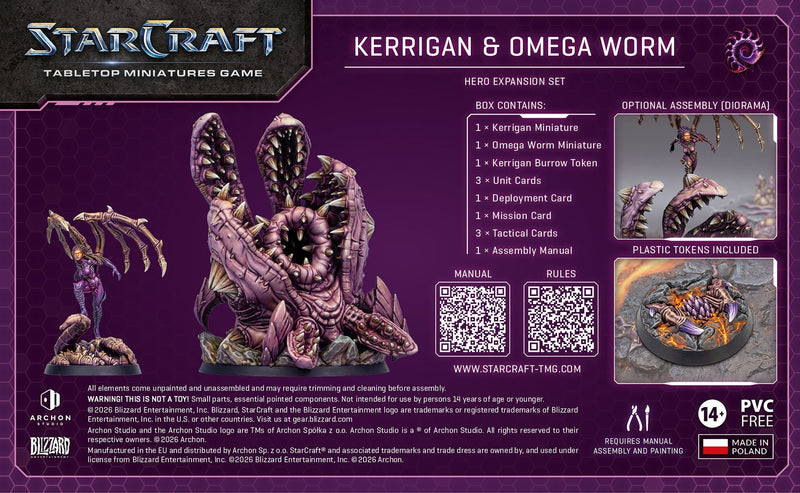 StarCraft Zerg Kerrigan and Omega Worm