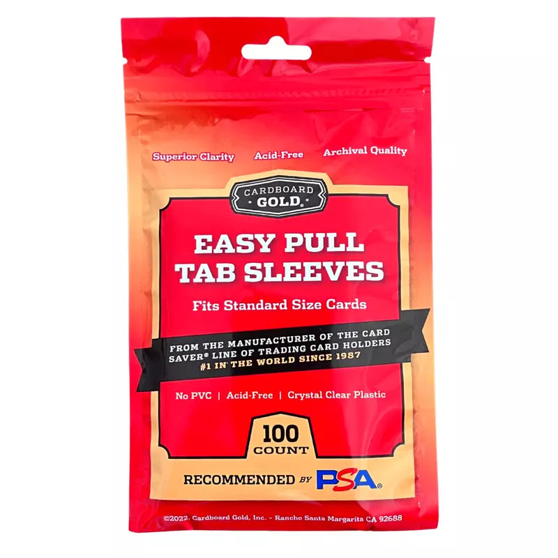 Easy Grip Pull Tab Saver Premium Pro Trading Card Soft Sleeves 100CT